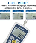 Dope Portable Digital Push Pull Force Gauge With Auto Backlight LCD Four Units N Kg Lb Oz Storage Case Auto Power Off Buzzer Alarm Battery Included 3N Max Load AMF 3 digital gauge showing three measuring modes
