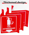 Fire Extinguisher Sign With Down Arrow 12 Pack 8x6 Inches Two Sided V Sign Acrylic With 4 Pre Drilled Holes And Matching Screws