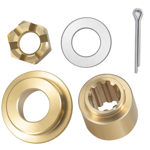 Propeller Installation Hardware Kit For Yamaha 25-30HP Outboards, Includes Thrust Washer, Spacer, Washers, Nut, And Cotter Pin For 10 Spline Props, OEM Style Fit, Plug And Play Easy Install