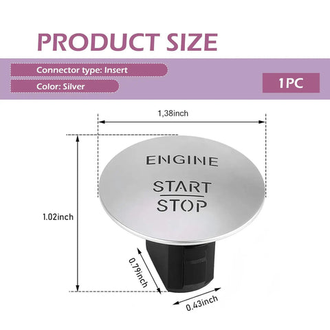 Product dimensions for Engine Start Stop Button Switch For Mercedes-Benz All Series OEM Replacement 2215450714 A2215450514 A2215450714
