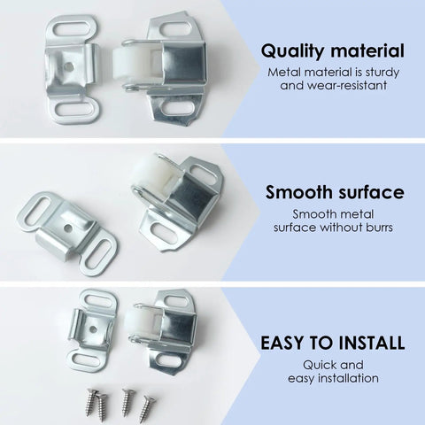 Mailbox Replacement Roller Catch Latch With Screws showing quality material, smooth surface, and easy installation