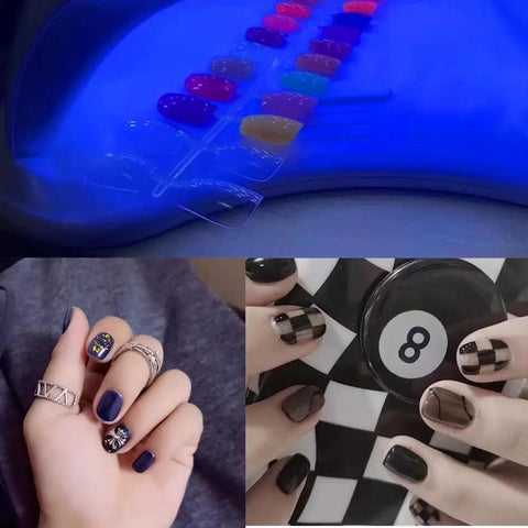 Upgraded 395Nm Nail Lamp With Big Chip Flash Curing used for curing colorful gel polish and UV resin, nail art showcase