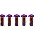 Titanium Screws M6x10mm ISO7380 Button Head Hex Socket Cap Screws Burnt Blue Ti6Al4V GR5 Aviation Grade Pack Of 5
