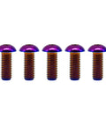 Set of 5 Rainbow Burnt Titanium Button Head Hex Socket Cap Bolts M4 ISO7380 Ti6Al4V GR5 for Cars Motorsports Drones DIY