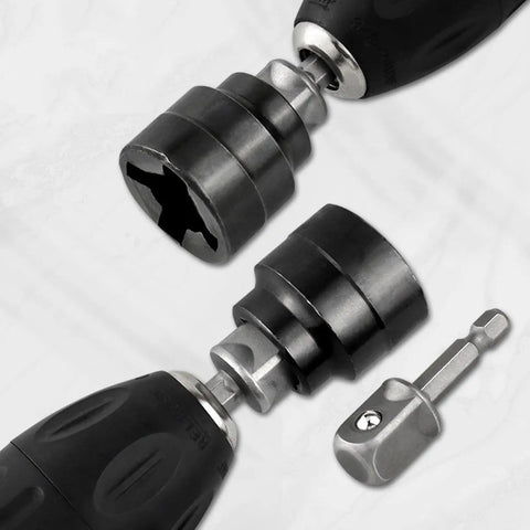 Heavy Duty Scissor Type Car Jack And Socket Converter For Quick Tire Swap, sleeve adapter for hand drill and ratchet, close-up view