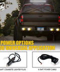 Beef Up Your Ride Ultra Thin Surface Mount Strobe Lights Kit mounted on truck with 2 power options shown