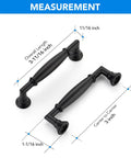 Matte Black Cabinet Handles 3 Inch Pulls Up Your Aesthetic Game With Top Tier Quality Zinc Alloy Kitchen Drawer Knobs measurements.