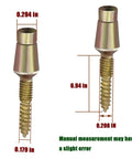 Tamper Resistant Door Hinge Screws Pack Of 10 1.75 x 0.38 x 0.38 Inches showing measurements and reinforced design.