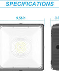 High Bright LED Canopy Light Fixture 70W Replaces 500W HID Low Profile 5850 Lumens 5700K IP65 dimensions shown