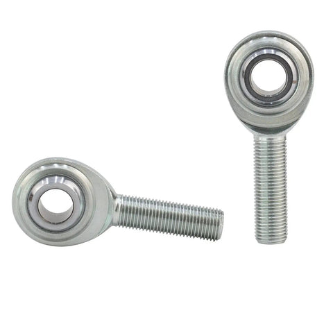 Heavy Duty Rod End Bearing Heim Joints With 1/2-20 Right Hand Male Thread And Jam Nuts, Two Pack, 1/2 Inch, Forged Carbon Steel Body, Hardened Bearing Steel Ball, PTFE Lined Outer Ring For Smooth, Durable Performance.