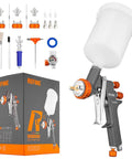 Kickstart Your Garage Refresh With This Top Shelf HVLP Spray Paint Gun Kit featuring a 600ml cup and an air regulator for precise refinishing.