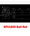 Technical diagram of DFU1605 ball nut for Beefy DFU1605 Ball Screw With Double Nut BK12 BF12 End Machined Right Hand Thread