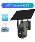Make Your Yard The Safest Spot With This Badass Solar Security Cam Boasting 4G LTE And WiFi Dual Connectivity Plus A Beast Mode 10400 Mh Battery For True Off Grid Freedom And Remote App Oversight. Wireless solar security camera with green camouflage design and solar panel for outdoor use.