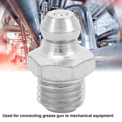 10 Piece Grease Nipples Fittings M8 Straight For Grease Guns Auto Motorcycles And Industrial Use With Rolling Bead Design