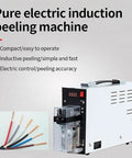 Compact Pure Electric Induction Peeling Machine with precise digital controls for efficient wire stripping tasks.