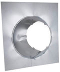 Six Inch Adjustable Roof Flashing for 0/12 to 6/12 pitch chimneys, weatherproof Class A DuraPlus 2100F, metal material.