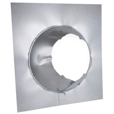 Six Inch Adjustable Roof Flashing for 0/12 to 6/12 pitch chimneys, weatherproof Class A DuraPlus 2100F, metal material.