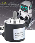 38mm Rotary Encoder Plug And Play 2500 P/R Incremental Shaft Encoder And Position Sensor For Automation, Motion Control, And CNC Equipment, General Purpose Feedback Device with stainless steel shaft