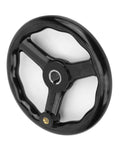 Durable 200mm Bakelite Lathe Handwheel With Three Spokes And Anti Slip Grip For Heavy Workshop Milling Machine Tasks Plus High Strength Industrial Replacement Parts, black