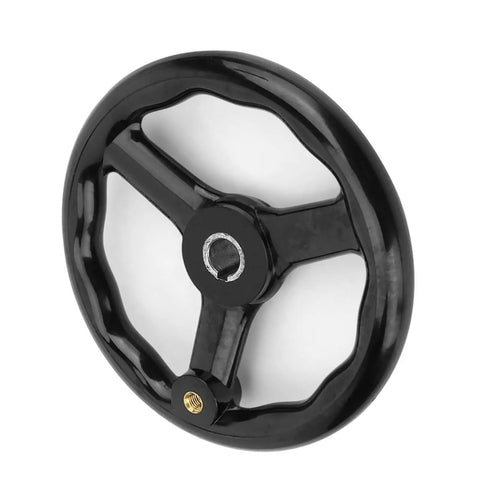 Durable 200mm Bakelite Lathe Handwheel With Three Spokes And Anti Slip Grip For Heavy Workshop Milling Machine Tasks Plus High Strength Industrial Replacement Parts, black