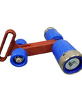 4 Wheel Conveyor Roller Shaft Steel Dogbone 1-1/2 Inch For X458 Chain Auto Car Wash Belt System with blue uhmw rollers.