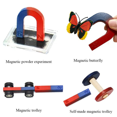 Magnetism Science Kit for Kids and Teens, Hands On STEM Education Tool With bar magnet experiments like powder and butterfly