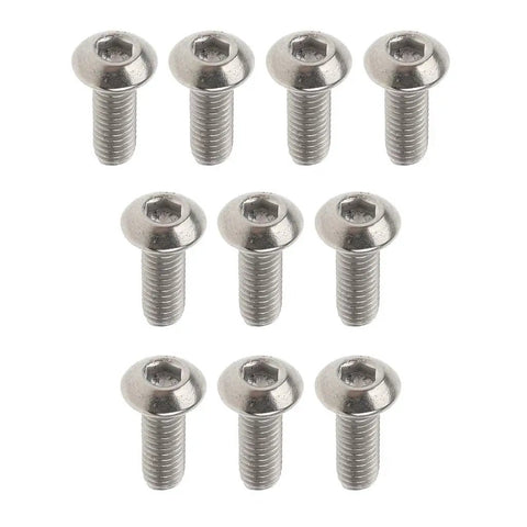 Rock Solid Gr1 Titanium M3 Socket Head Cap Screw Assortment With Ten Heavy Duty Fasteners In Six To Fifteen Millimeter Sizes for precise machine repairs.