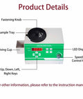 SicwEDIM Automatic Seed Counter With LED Display Microcomputer Control Adjustable Speed knob, showing controls and sample tray.
