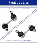 Front Sway Bar End Link Kit For Honda Civic 2006 2011 And Acura CSX All Models K80768 K80769 Replacement Stabilizer Links, driver and passenger side