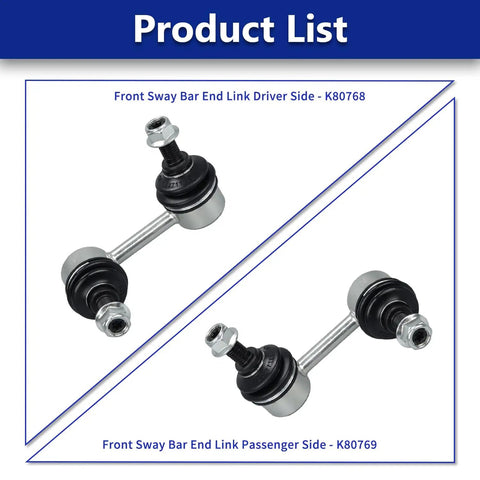 Front Sway Bar End Link Kit For Honda Civic 2006 2011 And Acura CSX All Models K80768 K80769 Replacement Stabilizer Links, driver and passenger side