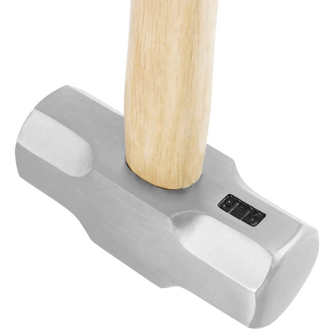 Close-up of Two Pack 4 Lb Mini Sledge Hammers With Wooden Handles For Demolition showing forged steel head and handle