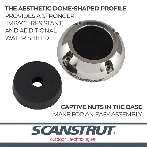 Heavy Duty Marine Cable Seal For Connectors Up To 40mm IP68 Waterproof Grommet in 316 stainless steel with dome-shaped profile