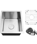 Undermount 15 By 17 Inch Small RV Bar Sink In 304 Stainless Steel With 16 Gauge Build Single Bowl Wet Prep Sink For Camper Kitchen Durable Easy Clean Design That Handles Dirt Like A Pro