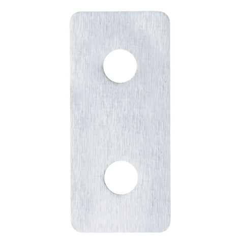 12 Pcs 2020 Aluminum Extrusion T Slot Joining Plates For 2020 And 2040 Aluminum Profiles, 6061 Aluminum Alloy Mill Finish, 0.156 Inch Thick, Two Hole Flat Plate Connectors With Pre Punch Holes For Easy Frame Assembly; 2-hole mill finish plate