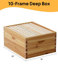 10 Frame Langstroth Beehive With 100 Percent Beeswax Coating Includes Frames And Foundations In Two Deep Boxes 20x16x9.6 inches