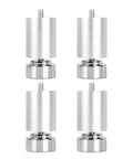 4-pack silver cylindrical furniture legs from Heavy Duty Adjustable Furniture Leg Set 4 Pack Table Feet Bed Frame Legs For Cabinets Anti Scratch Floor Protectors Quiet Glide And Stabilizing 0 To 8mm Height Adjustment Argent Finish