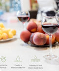 Keep Your Countertops Lookin Fresh With This Premium Water Based Quartz Sealer That Straight Up Locks Out Oil And Stains On Indoor Outdoor Quartzite Counters Floors Walls And Furniture In A Hassle Free Pint with wine glass and fruit on countertop.