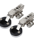 Glass Cabinet Door Hinge With No Slam Soft Close Damping For Bookcase Doors Stainless Steel 2 Pack Straight Arm Full Overlay