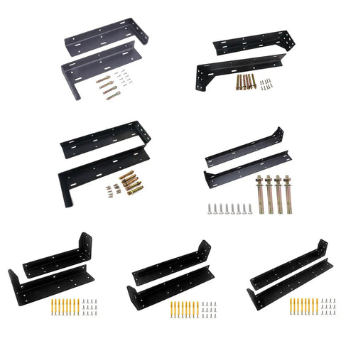 Beefy L Shaped Wall Mounted Shelf Brackets Thickened Invisible Design Sturdy Heavy Shelving Supports For Kitchen Bathroom Office And Living Space Level Easy Install including screws and bolts