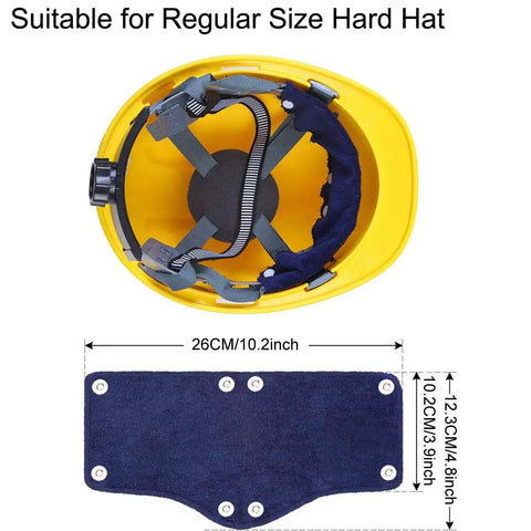 Soft Cotton Hard Hat Sweatband Snap On Fit Terry Cloth Sweat Absorber Liner For Helmets Washable Helmet Accessory 10 Pack Fits Most Hard Hats