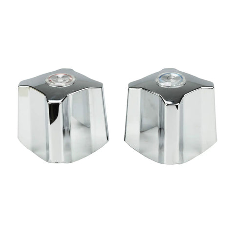 Durable Brass Two-Handle Tub and Shower Trim Kit for Kohler Trend Faucets Chrome Finish with metal handles displayed