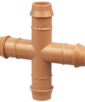 Four Way Cross Tee Fittings For One Half Inch Drip Irrigation Tubing Pack Of Twelve Barbed Cross Connectors For Lawn Garden Patio Irrigation Systems