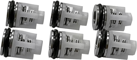 Simpson Cleaning 7104223 valve kit for pressure washer pumps; six white plastic valve bodies with springs and O-rings