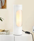 Shabbos Friendly Kosher Lamp For Living Room And Bedroom Twist Top LED Table Lamp T10 Bulb Included No Switch On Off 3000K Warm Light 400 Lumens 4W Equivalent To 40W E26 Base 100 240V White Finish