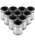 10 Pack 12x20x30mm Linear Bearings For 12mm Rods Smooth Ball Bearing Slides For CNC And 3D Printer Projects Steel