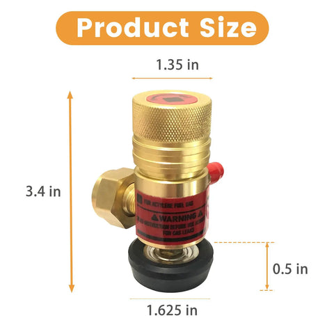 Acetylene Regulator CGA520 For B Tanks, Torch Regulator And Gauge Kit, Heavy Duty Brass Construction, Pro Grade Gas Welding Regulator For Tight Connections And Long Lasting Performance. Brass regulator, 3.4 in tall