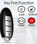 Key Fob Replacement For Nissan Altima Maxima Murano 370Z Infiniti G35 G37 EX35 FX35 FX37 Q70 Remote Smart Key Fob functions