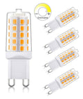 G9 LED Bulb Dimmable T4 Base 2700K Soft White 4W 450Lm 120V AC No Flicker 360 Degree Beam Replacement for 25W and 40W Halogen Lamps
