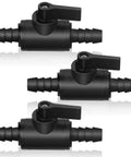 3/8 Inch Ball Valve Barbed Shut Off Valve With 2 Way Hose Barb For Sprayer, Drip Irrigation, And Aquariums, Durable 3 Pack