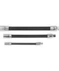 Top Notch Flexible Extension Bar With Magnetic Hold For Tight Spots Durable Spring Steel Auto Repair Kit In 1/4 3/8 And 1/2 Inch Sizes, three sizes
